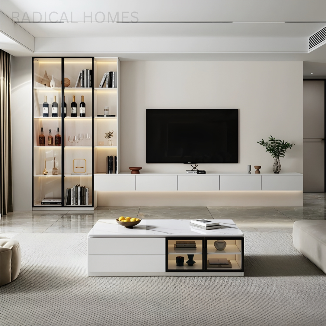 LORVEX Modern Floating TV Console Cabinet