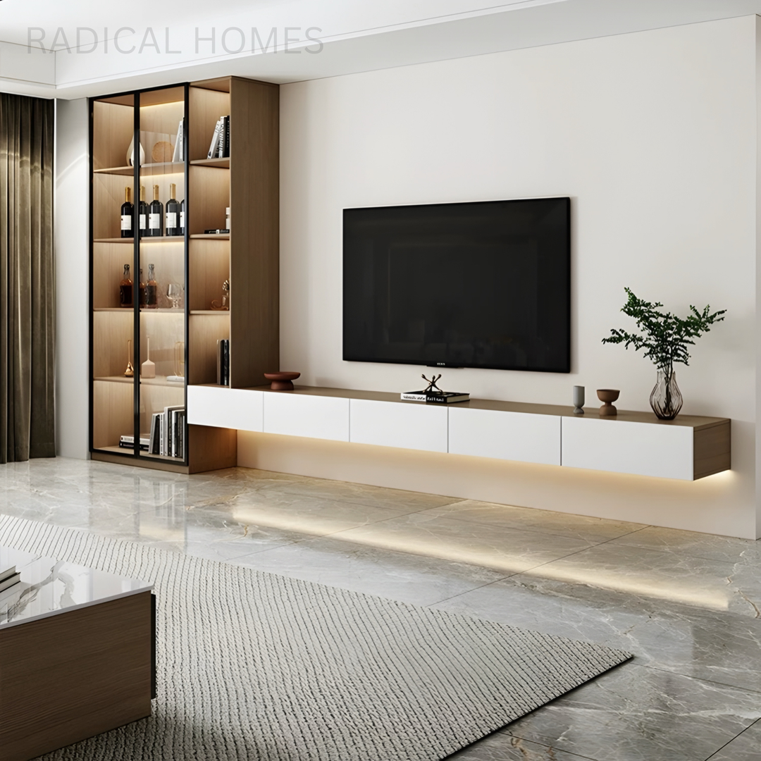 LORVEX Modern Floating TV Console Cabinet