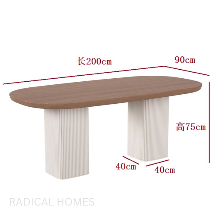 KILLIE Modern Solid Wood Dining Table