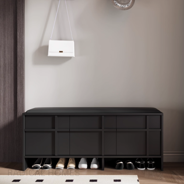 MARENO Solid Wood Shoe Storage Bench