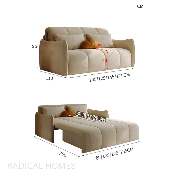 SONO Modern Fabric Electric Sofa Bed