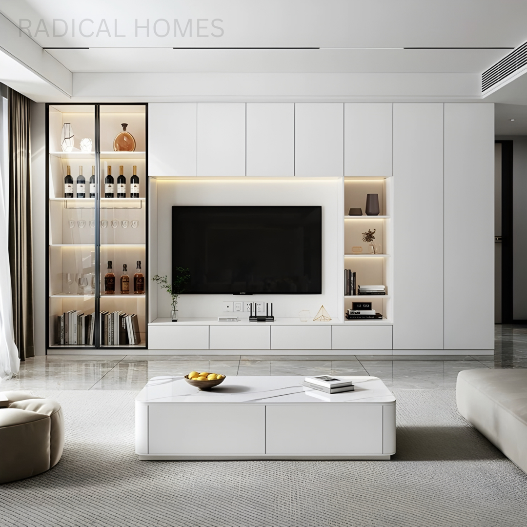 LORVEX Modern Floating TV Console Cabinet