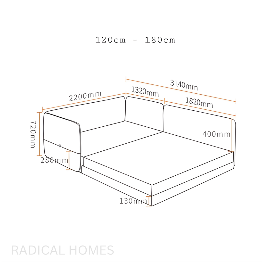 HIKARI Japanese Fabric Children’s Bedframe