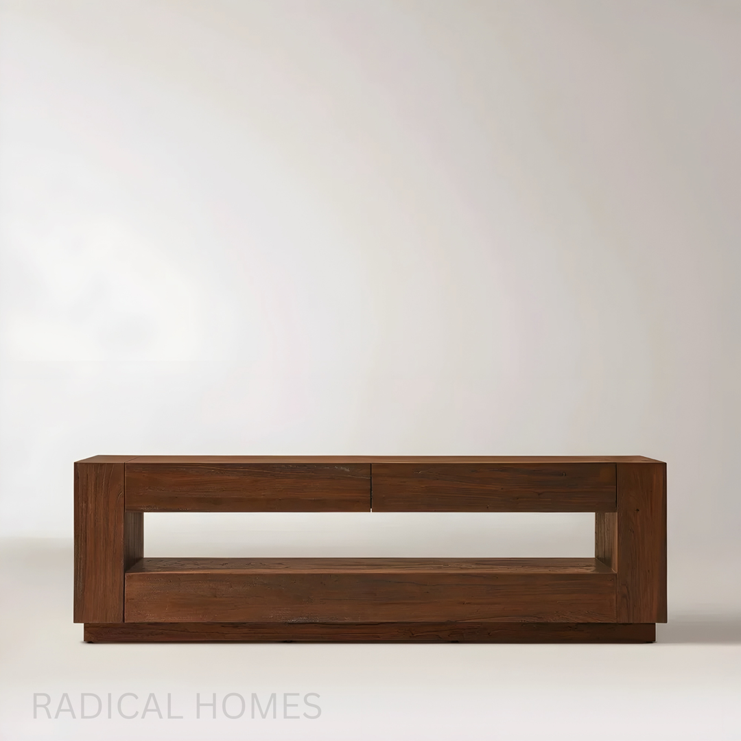 BRAMWELL Rustic Solid Wood TV Console - Radical Homes Singapore