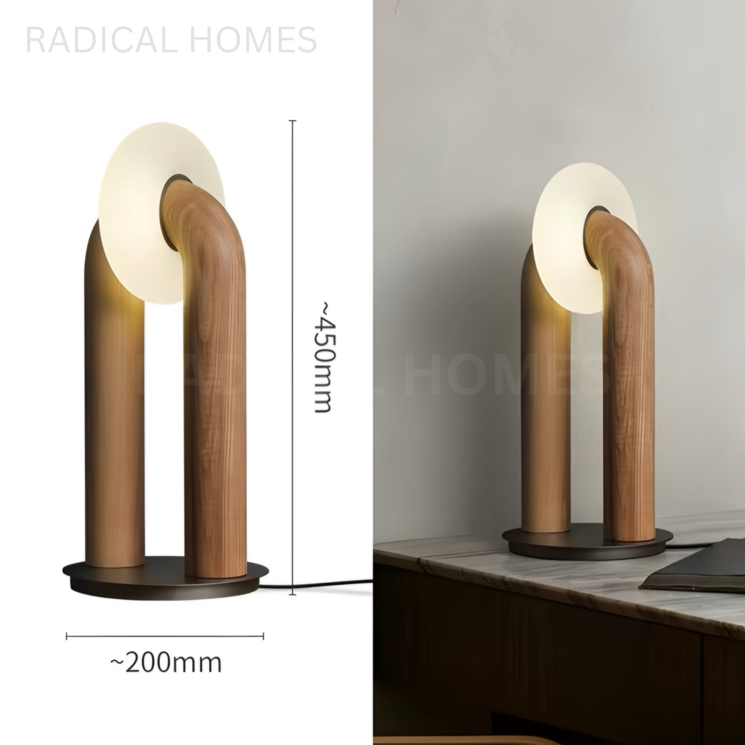 RINA Wabi Sabi Solid Wood Table Lamp
