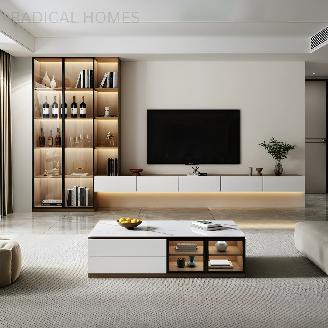 LORVEX Modern Floating TV Console Cabinet