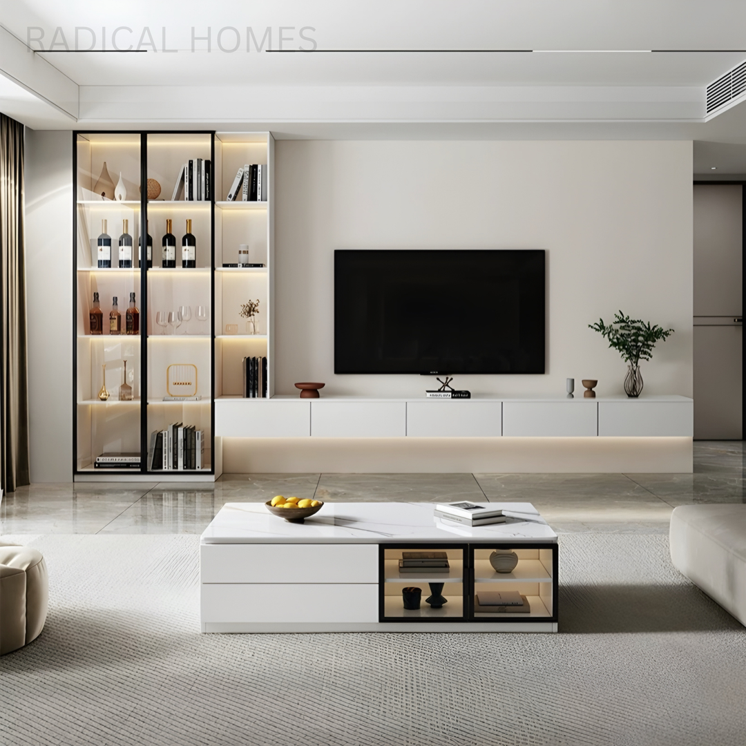 LORVEX Modern Floating TV Console Cabinet