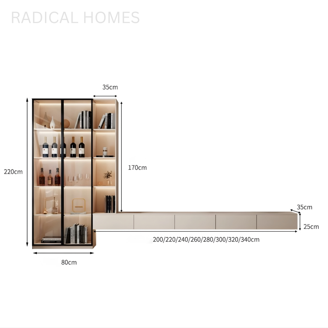 LORVEX Modern Floating TV Console Cabinet