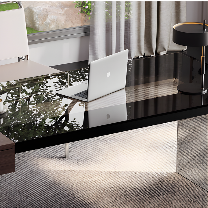 NOIR Modern Tempered Glass Study / Office Table