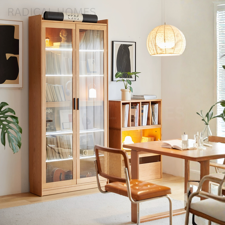 MAUI Modern Solid Wood Display Cabinet - Radical Homes Singapore