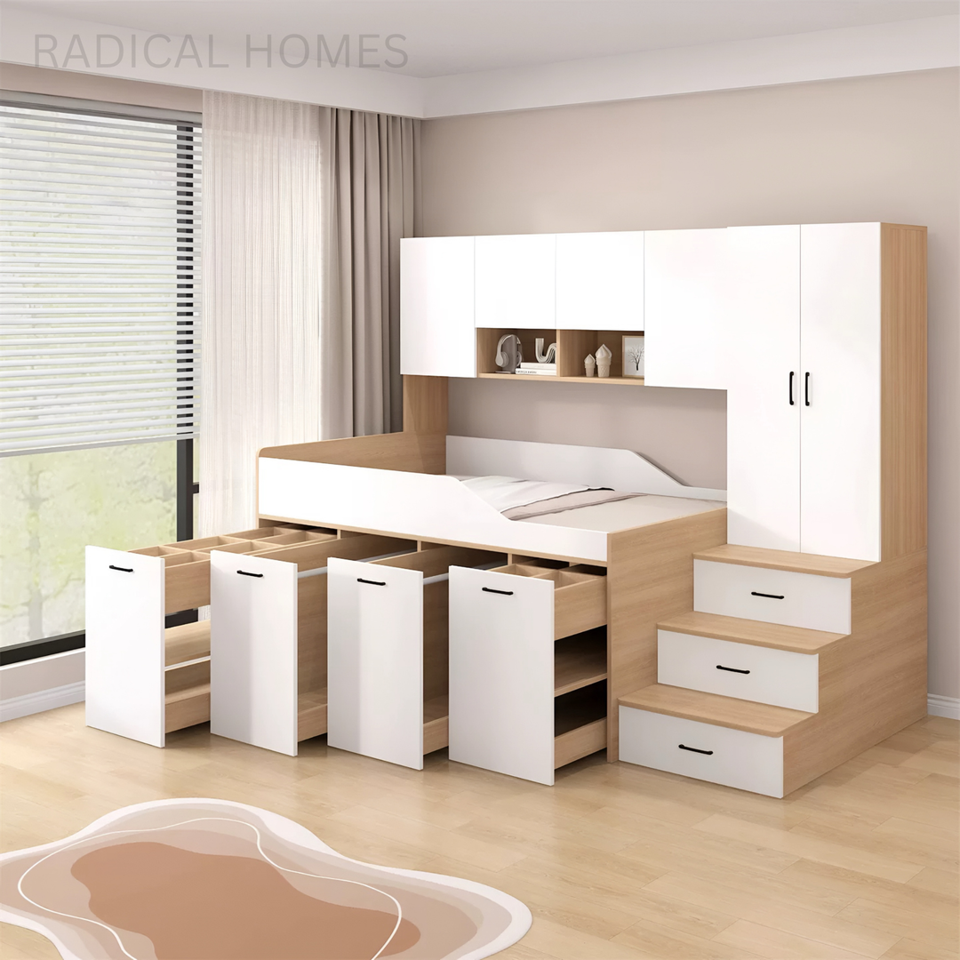 VELCORA Modern Multipurpose Storage Bedframe - Radical Homes Singapore