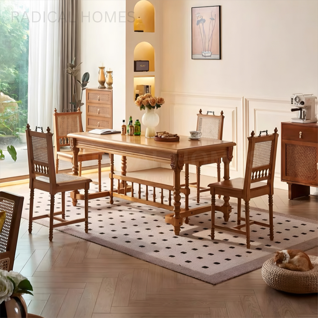 ALATRA Victorian Solid Wood Dining Table