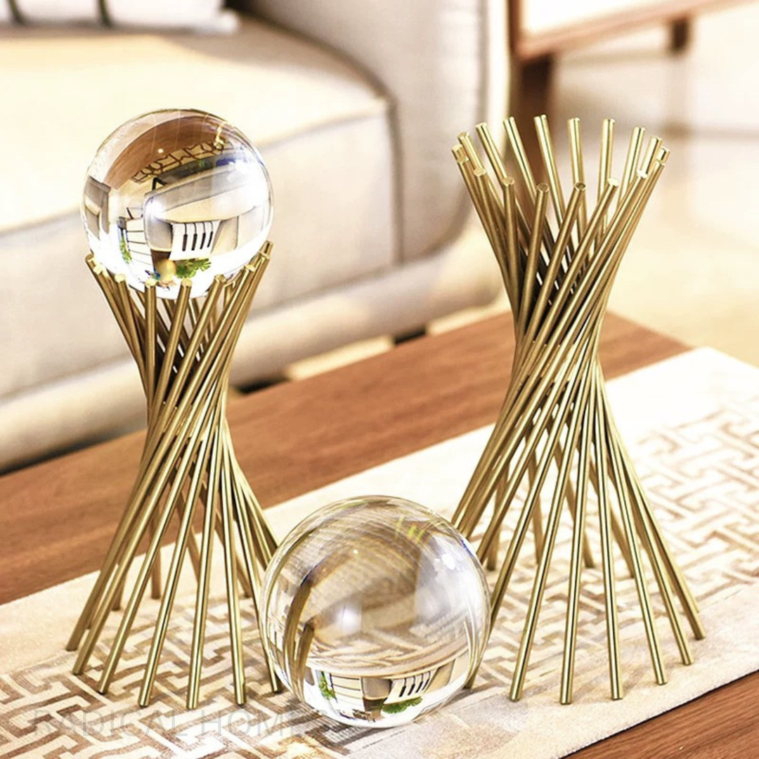 SMITHE Crystal Ball Gold Ornament - Radical Homes Singapore