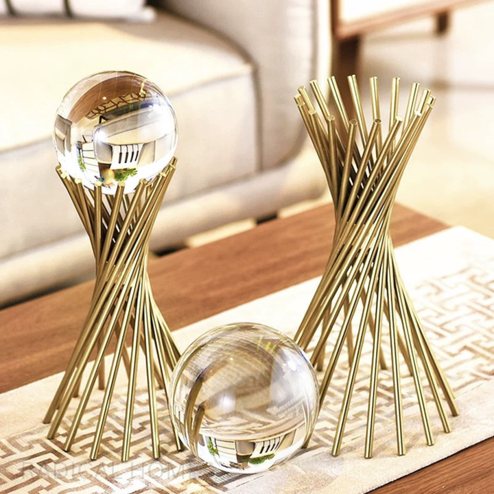 SMITHE Crystal Ball Gold Ornament - Radical Homes Singapore