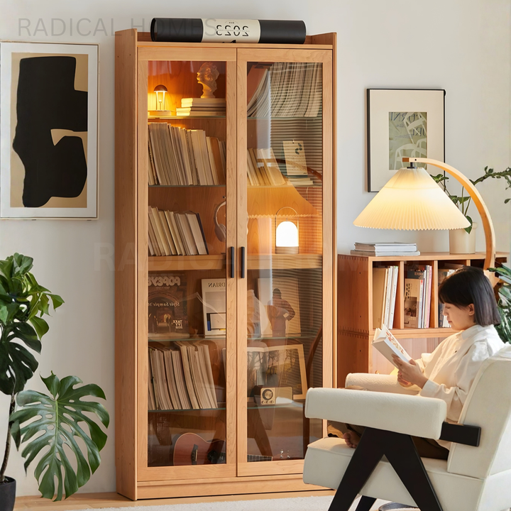 MAUI Modern Solid Wood Display Cabinet - Radical Homes Singapore