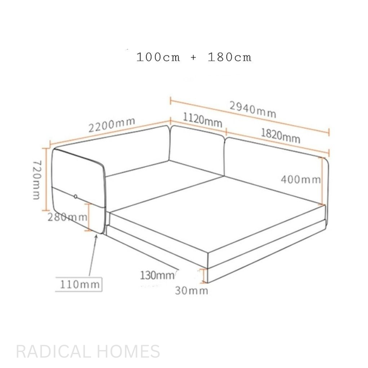 HIKARI Japanese Fabric Children’s Bedframe