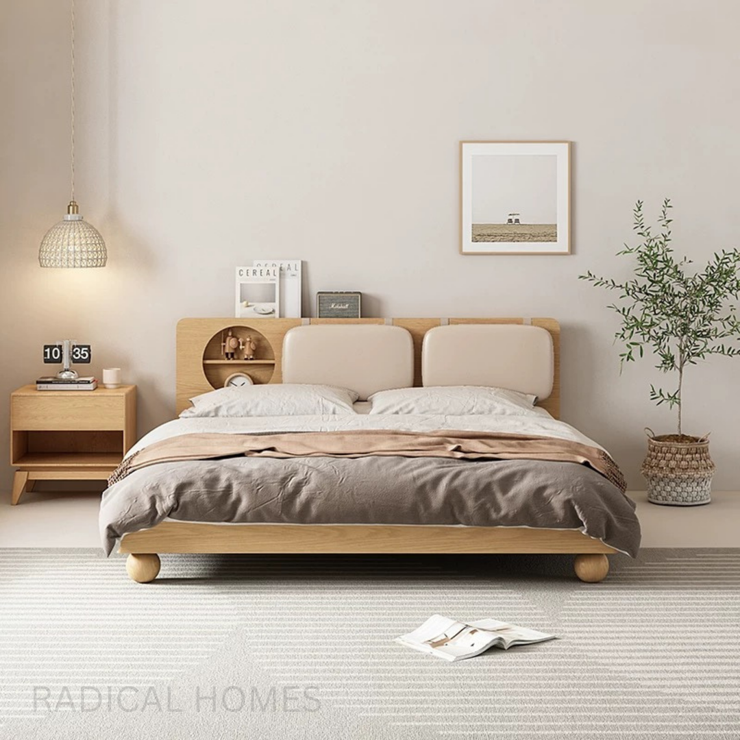 ETHALS Japandi Solid Wood Bedframe - Radical Homes Singapore