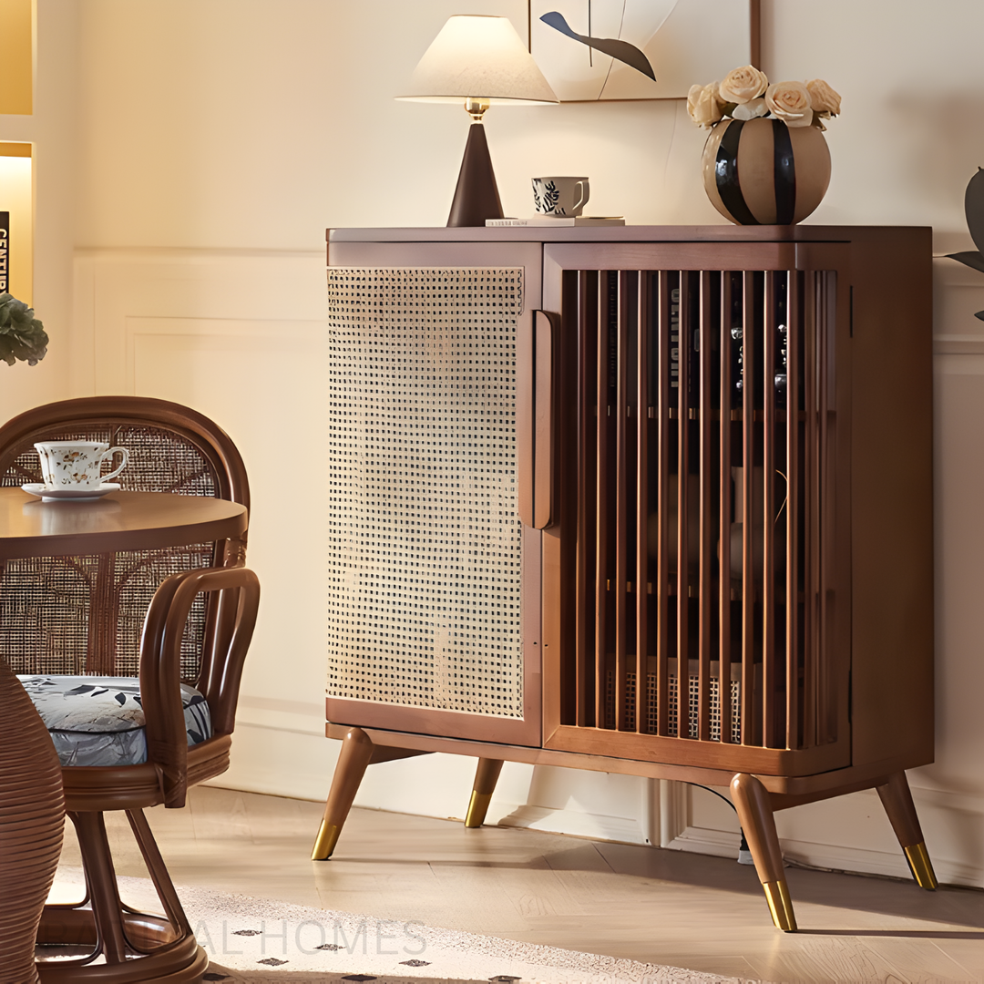 ARZIA Rustic Rattan Sideboard