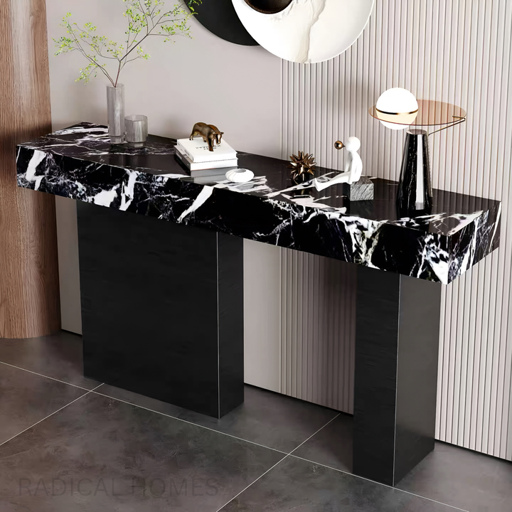 RAVENNA Modern Marble Sintered Stone Entryway Console Table