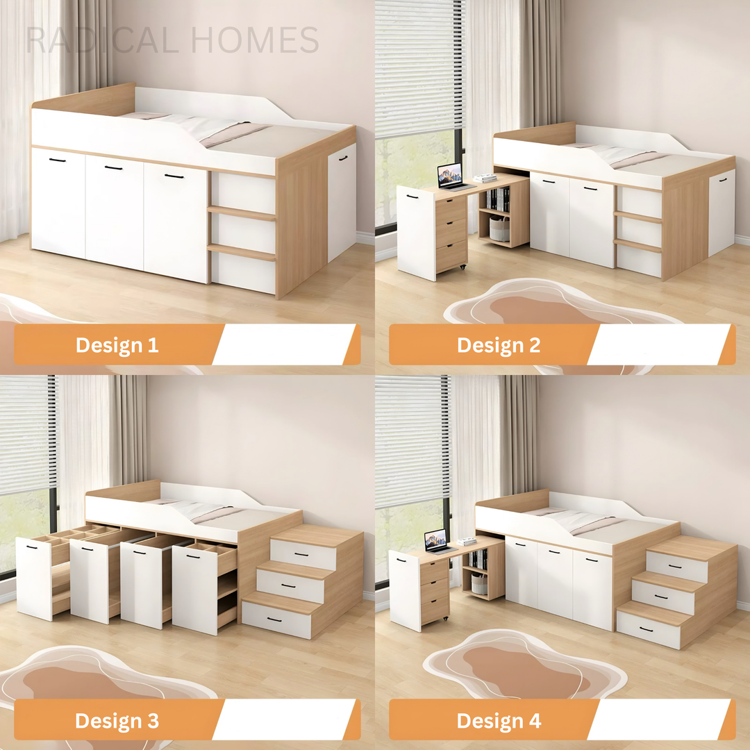 VELCORA Modern Multipurpose Storage Bedframe - Radical Homes Singapore