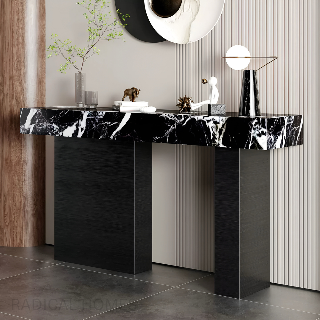 RAVENNA Modern Marble Sintered Stone Entryway Console Table