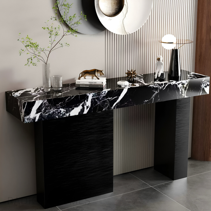 RAVENNA Modern Marble Sintered Stone Entryway Console Table