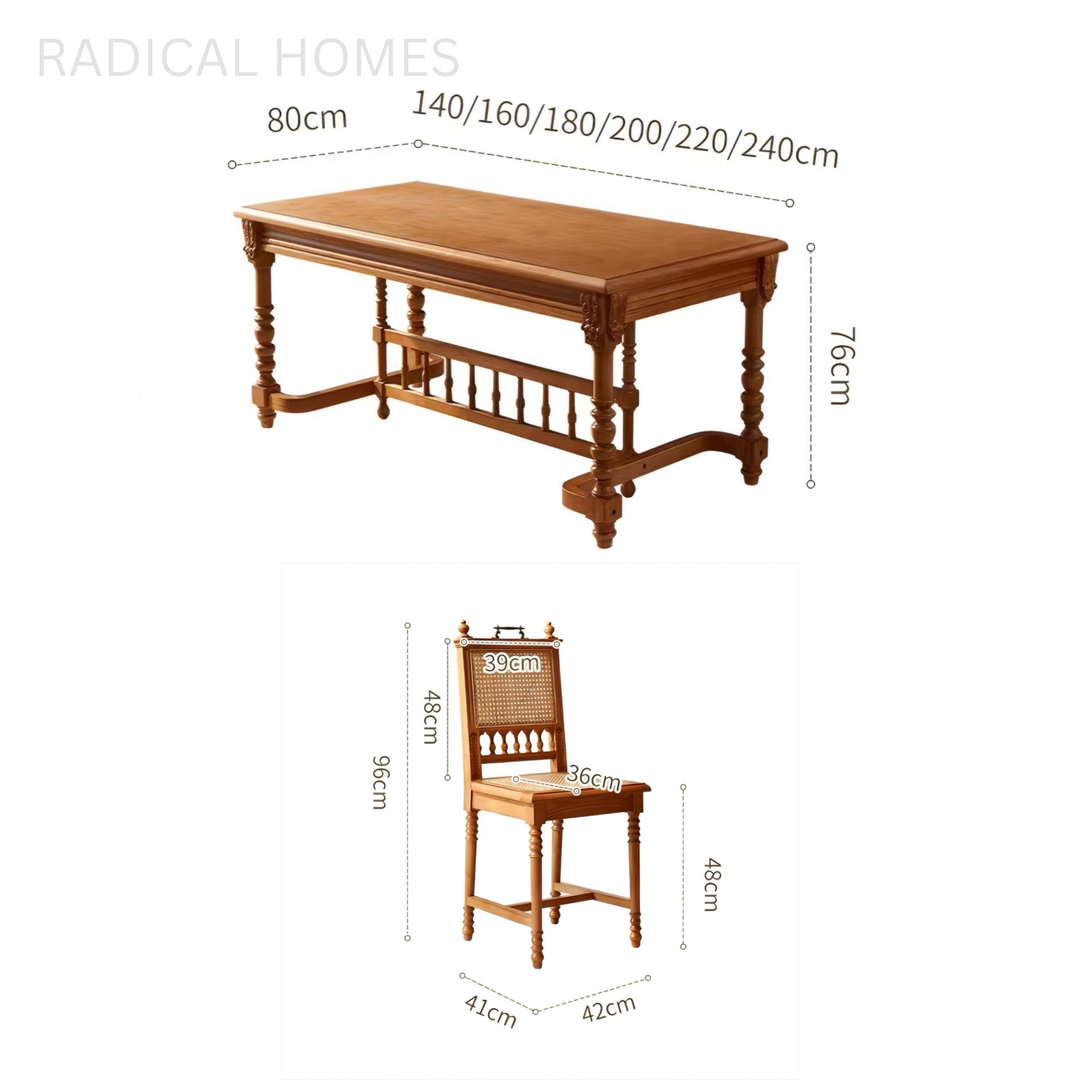 ALATRA Victorian Solid Wood Dining Table