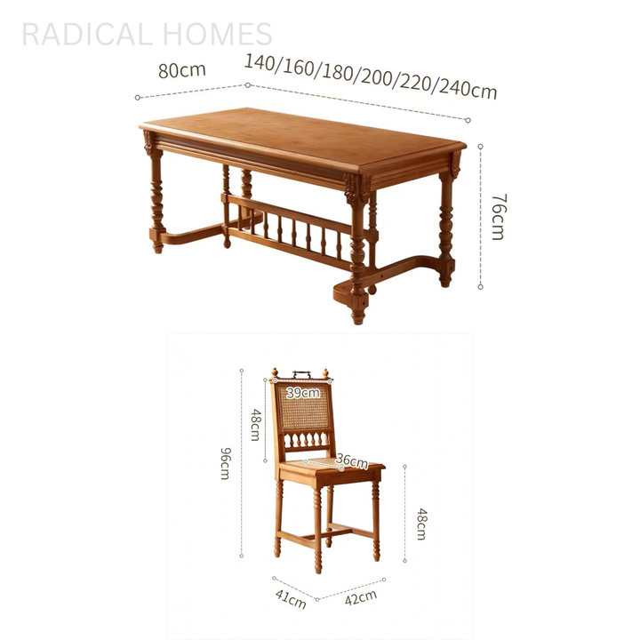 ALATRA Victorian Solid Wood Dining Table