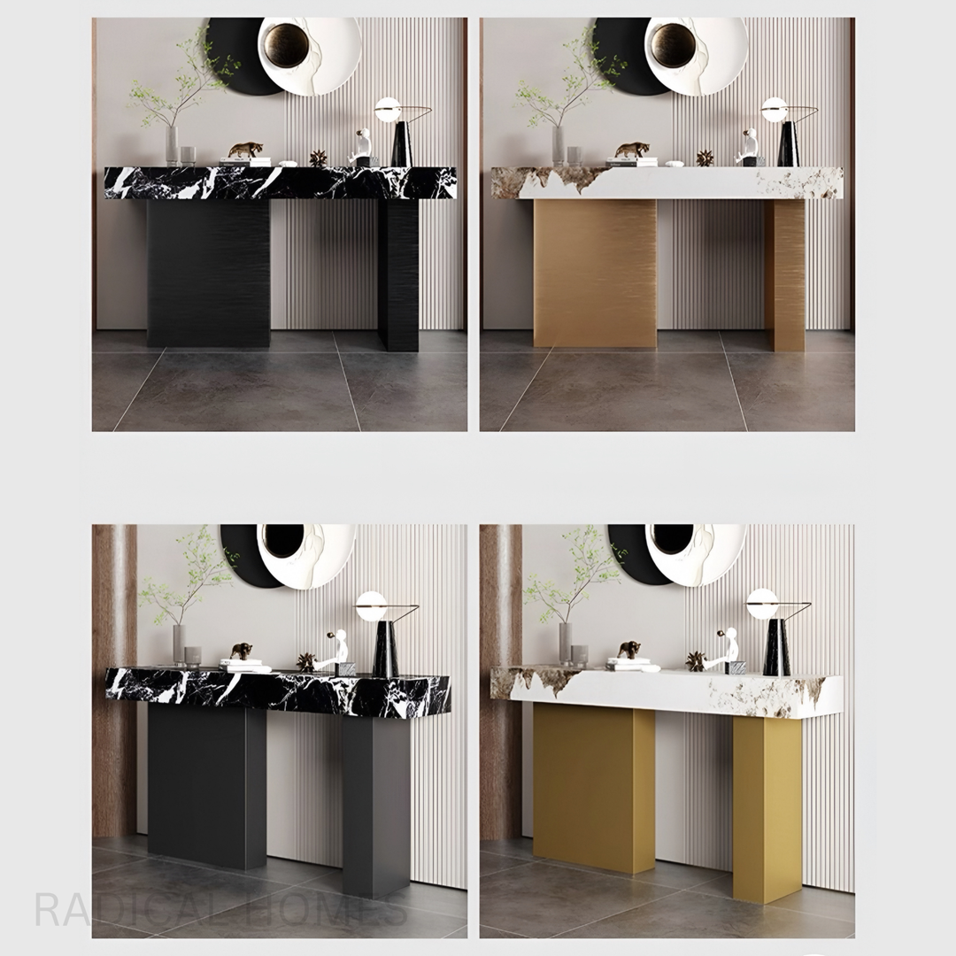 RAVENNA Modern Marble Sintered Stone Entryway Console Table