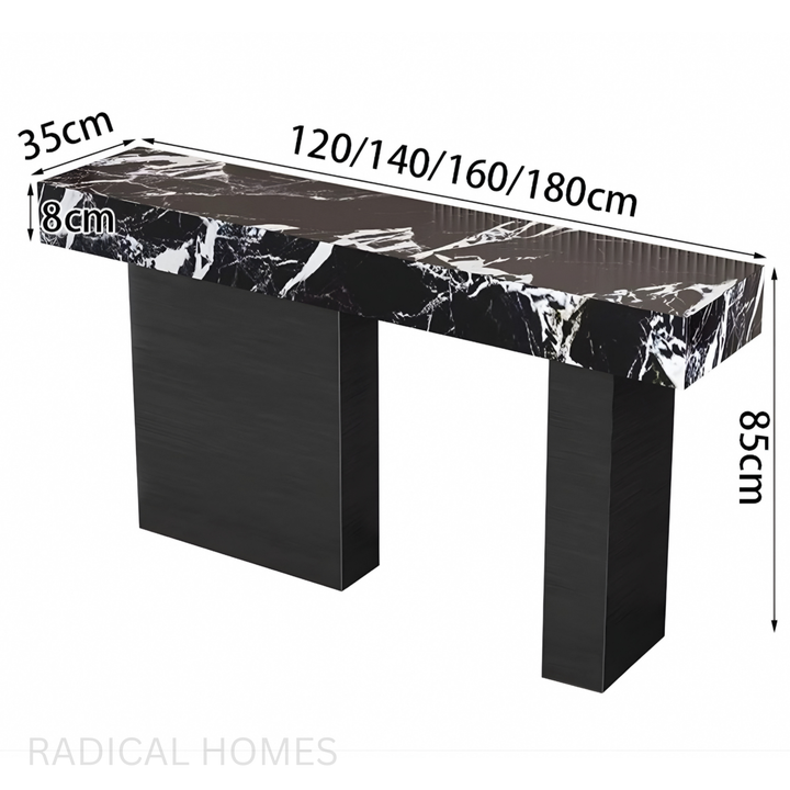 RAVENNA Modern Marble Sintered Stone Entryway Console Table