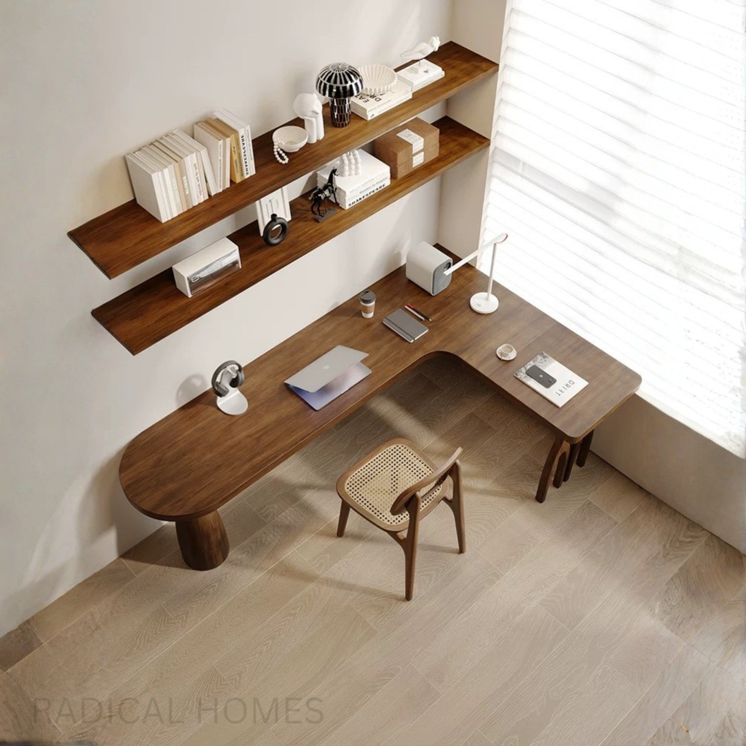 LENTO Solid Pine Wood Study Table