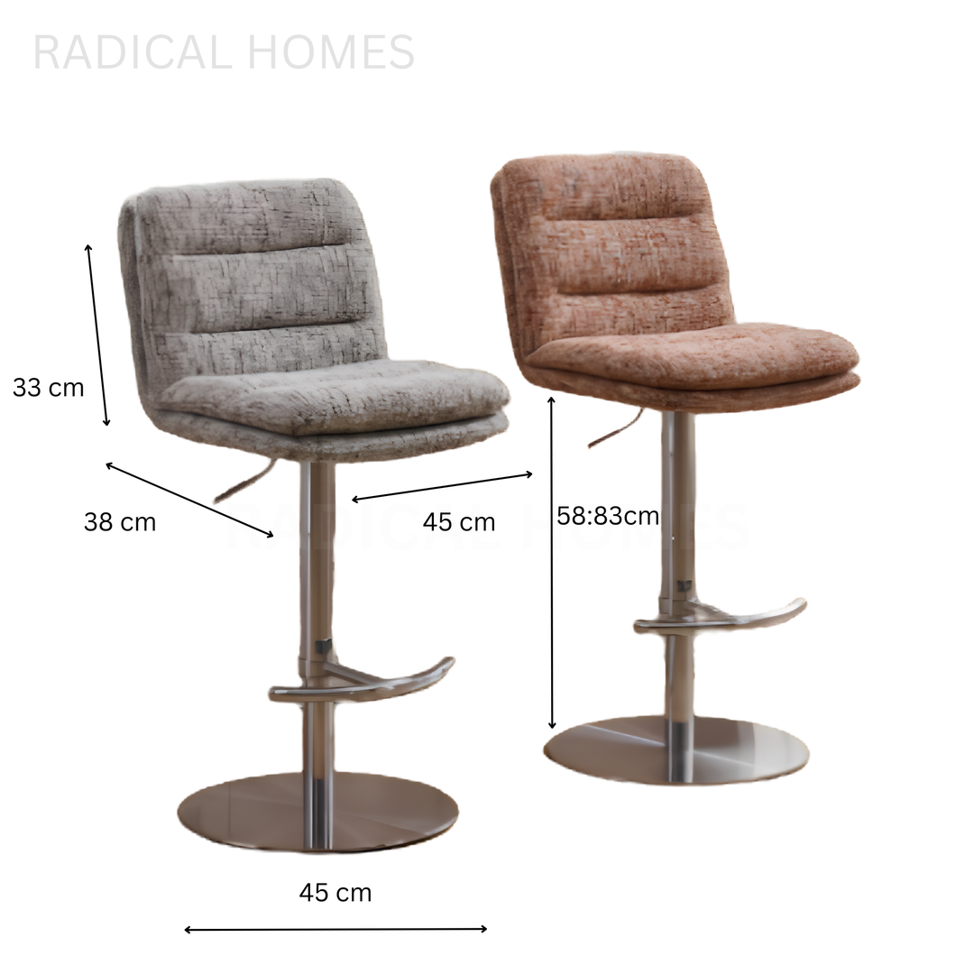 WINSEL Modern Fabric Bar Stool