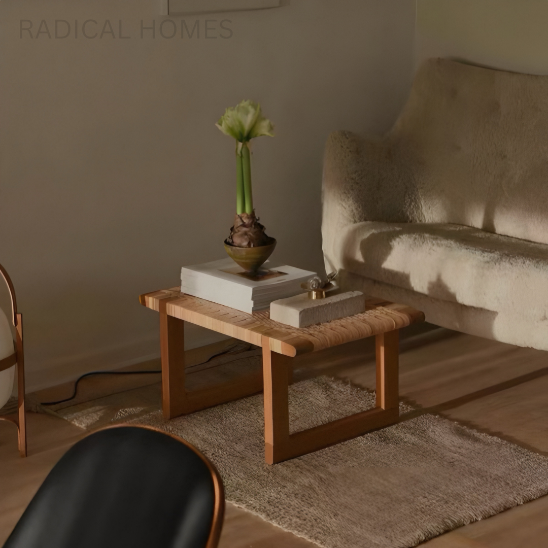 KAVARO Rustic Rattan Bench - Radical Homes Singapore