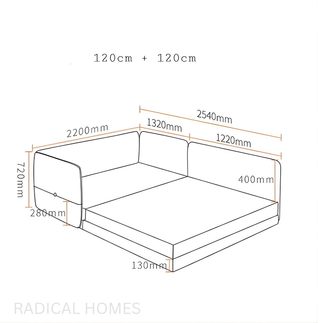 HIKARI Japanese Fabric Children’s Bedframe