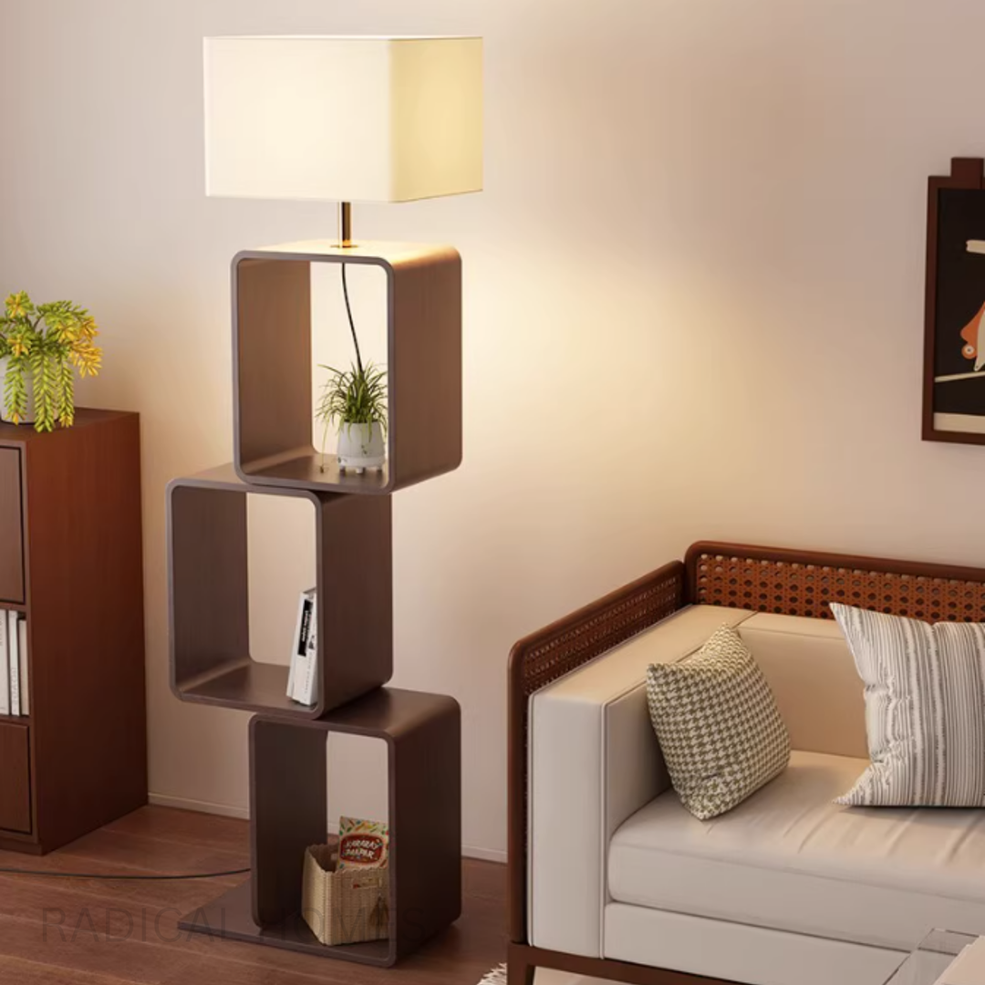 QUADRA Minimalist Storage Floor Lamp