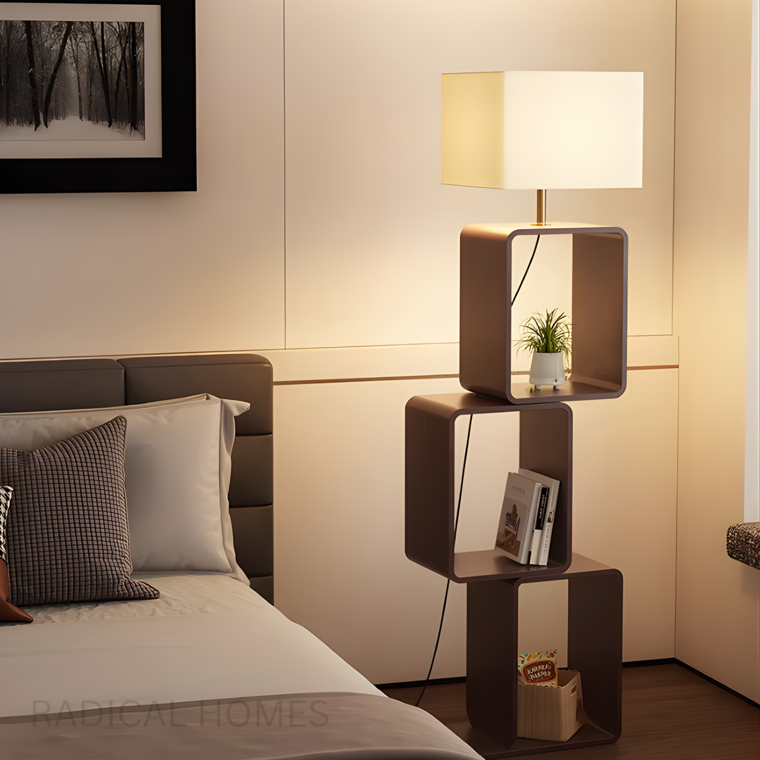 QUADRA Minimalist Storage Floor Lamp