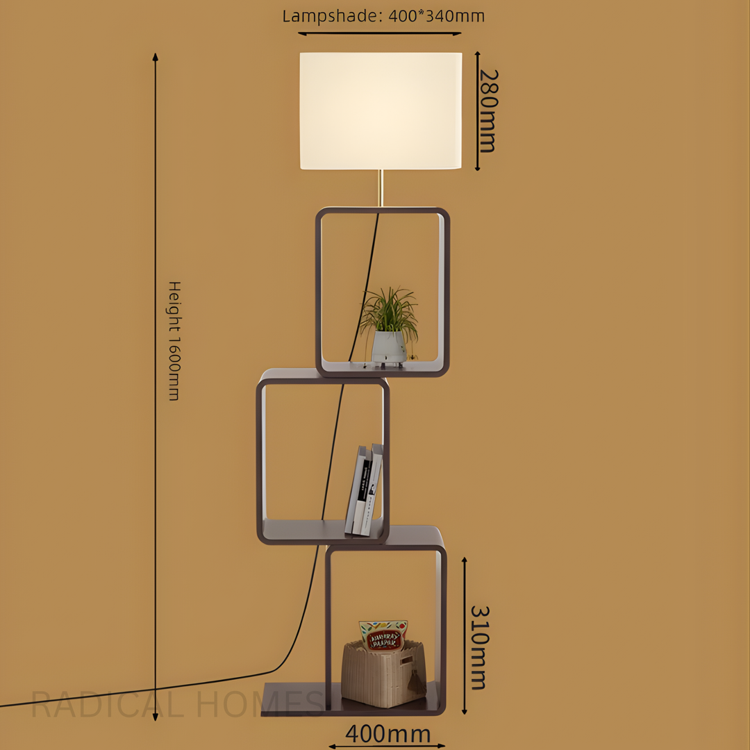 QUADRA Minimalist Storage Floor Lamp