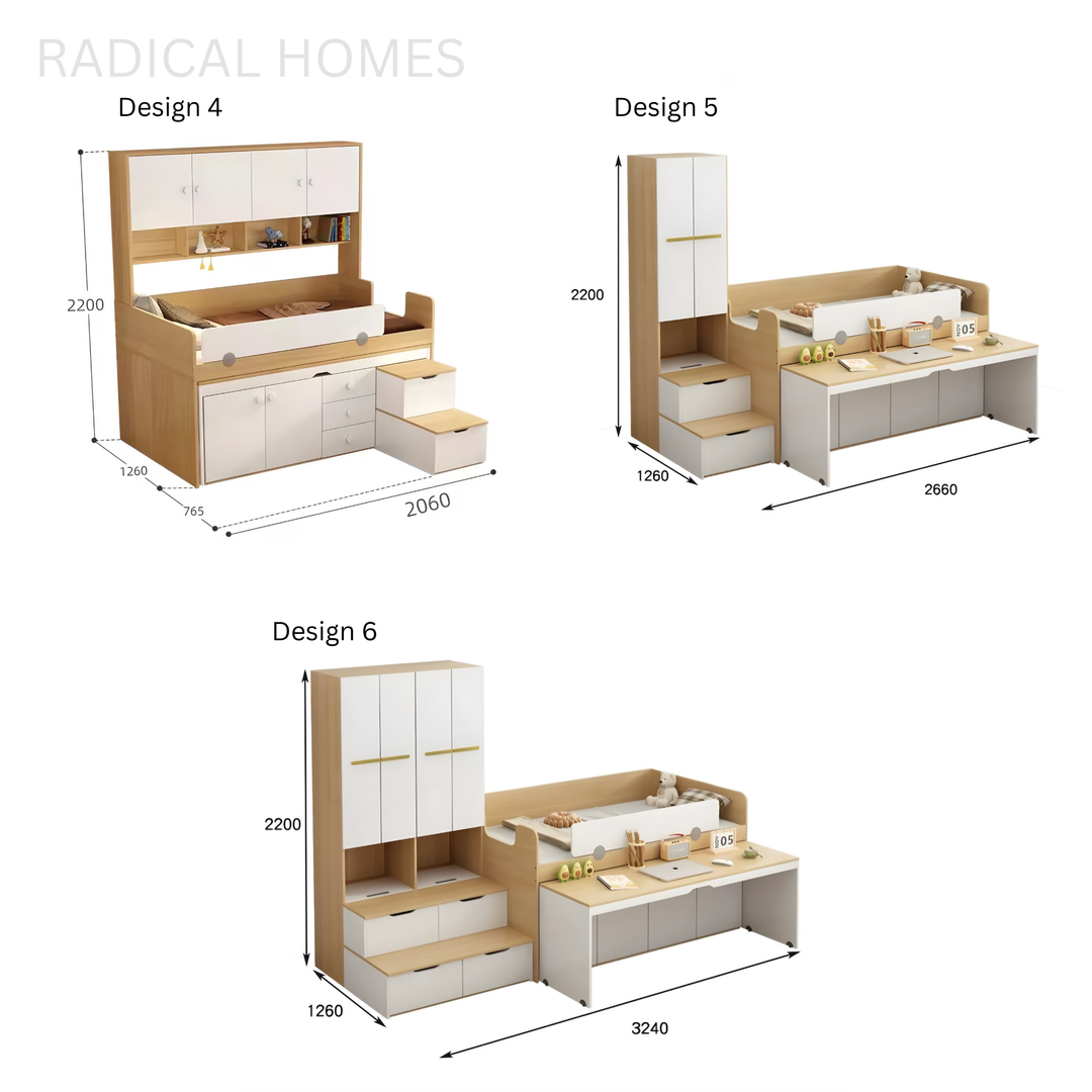 ARVION Modern Multipurpose Storage Bedframe - Radical Homes Singapore