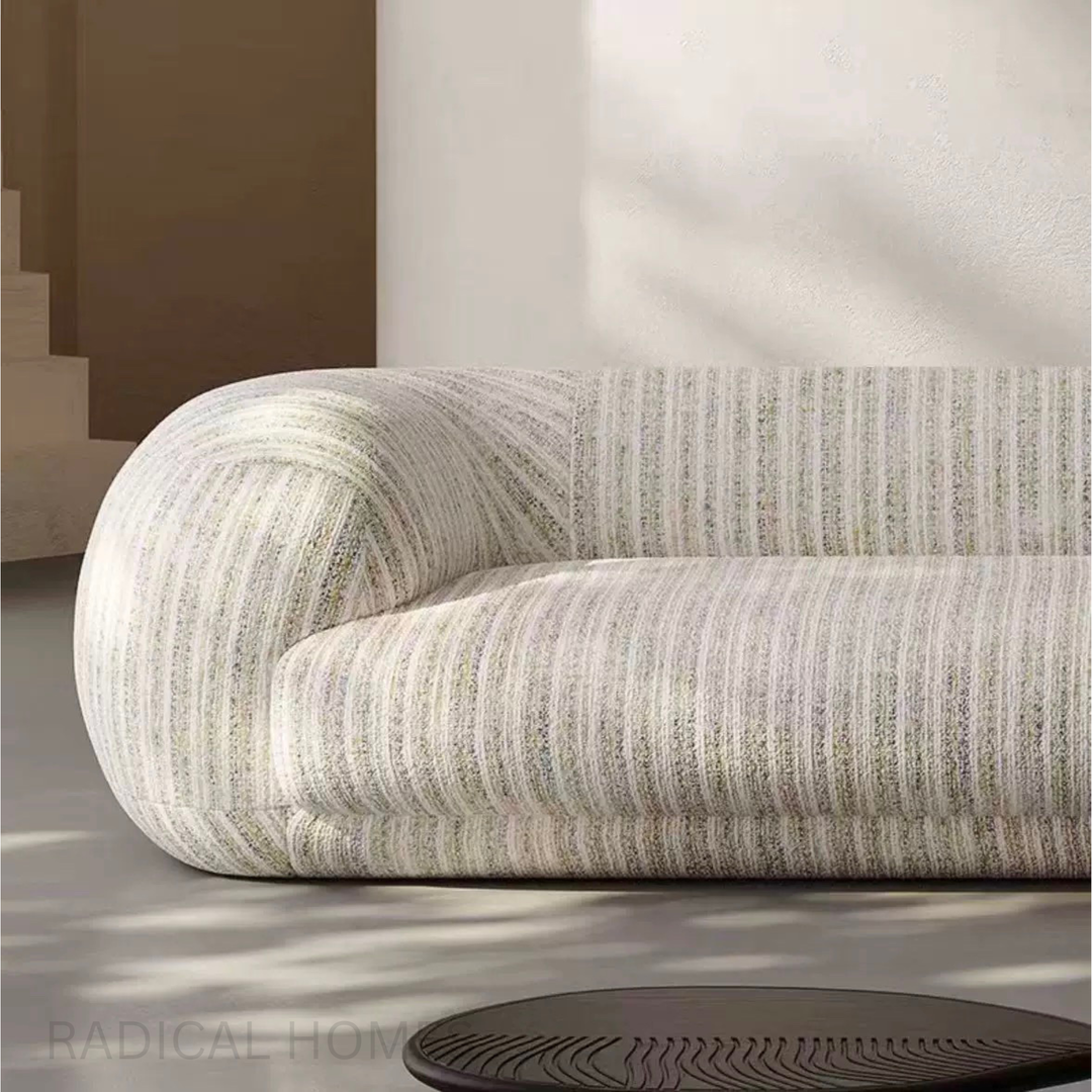 CALSY Modern Curved Fabric Sofa - Radical Homes Singapore