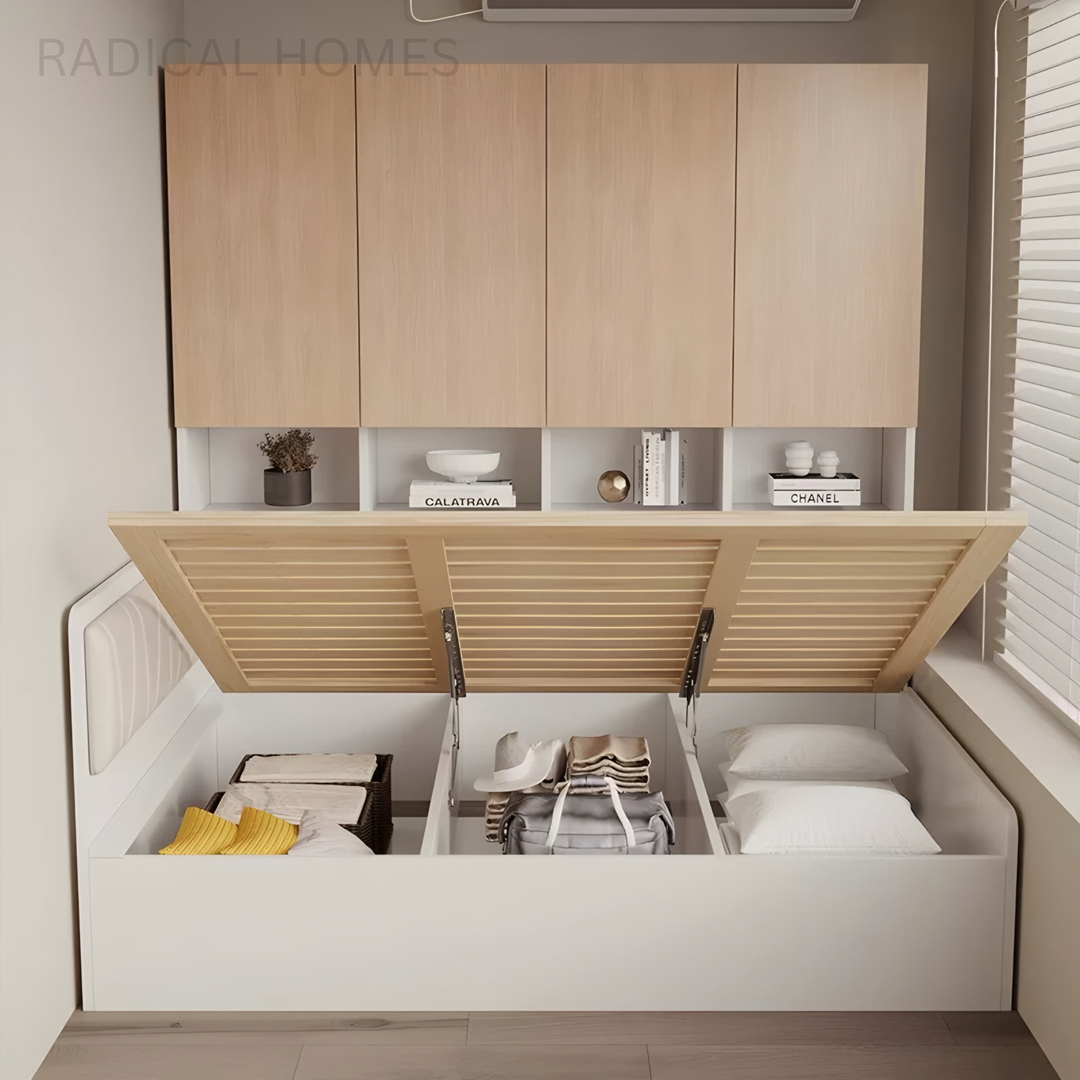 VARELON Modern Storage Bedframe - Radical Homes Singapore