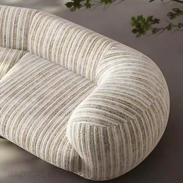 CALSY Modern Curved Fabric Sofa - Radical Homes Singapore