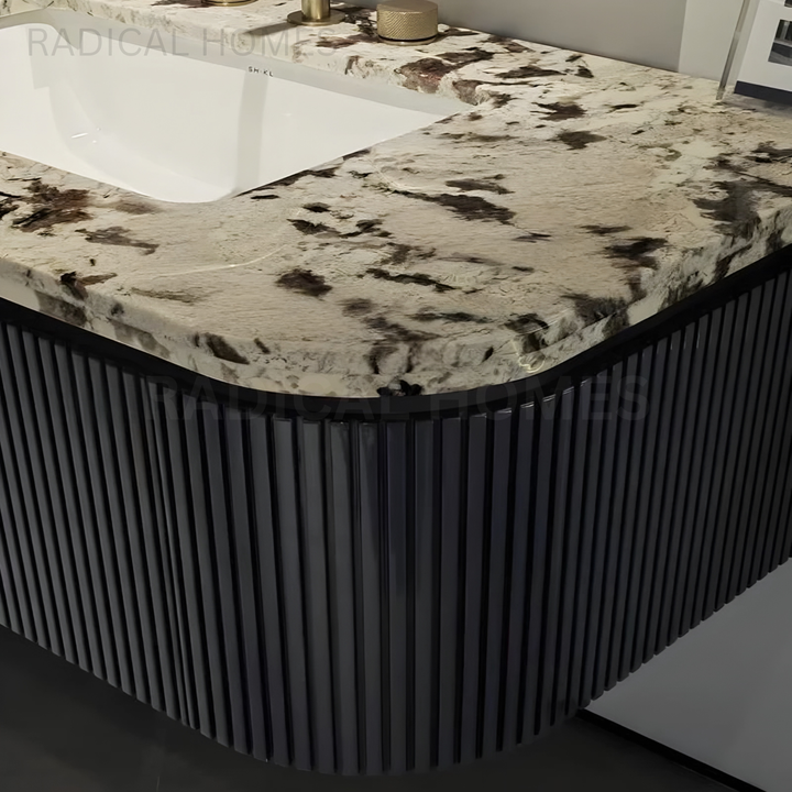 LUXARIA Modern Marble Dual-Sink Bathroom Vanity - Radical Homes Singapore