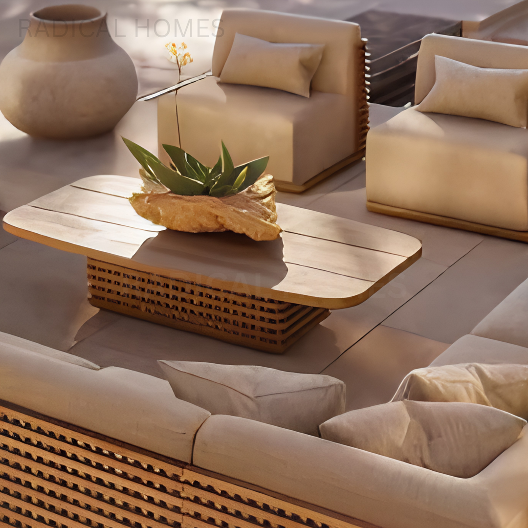 PIEZO Modern Teak Outdoor Sofa