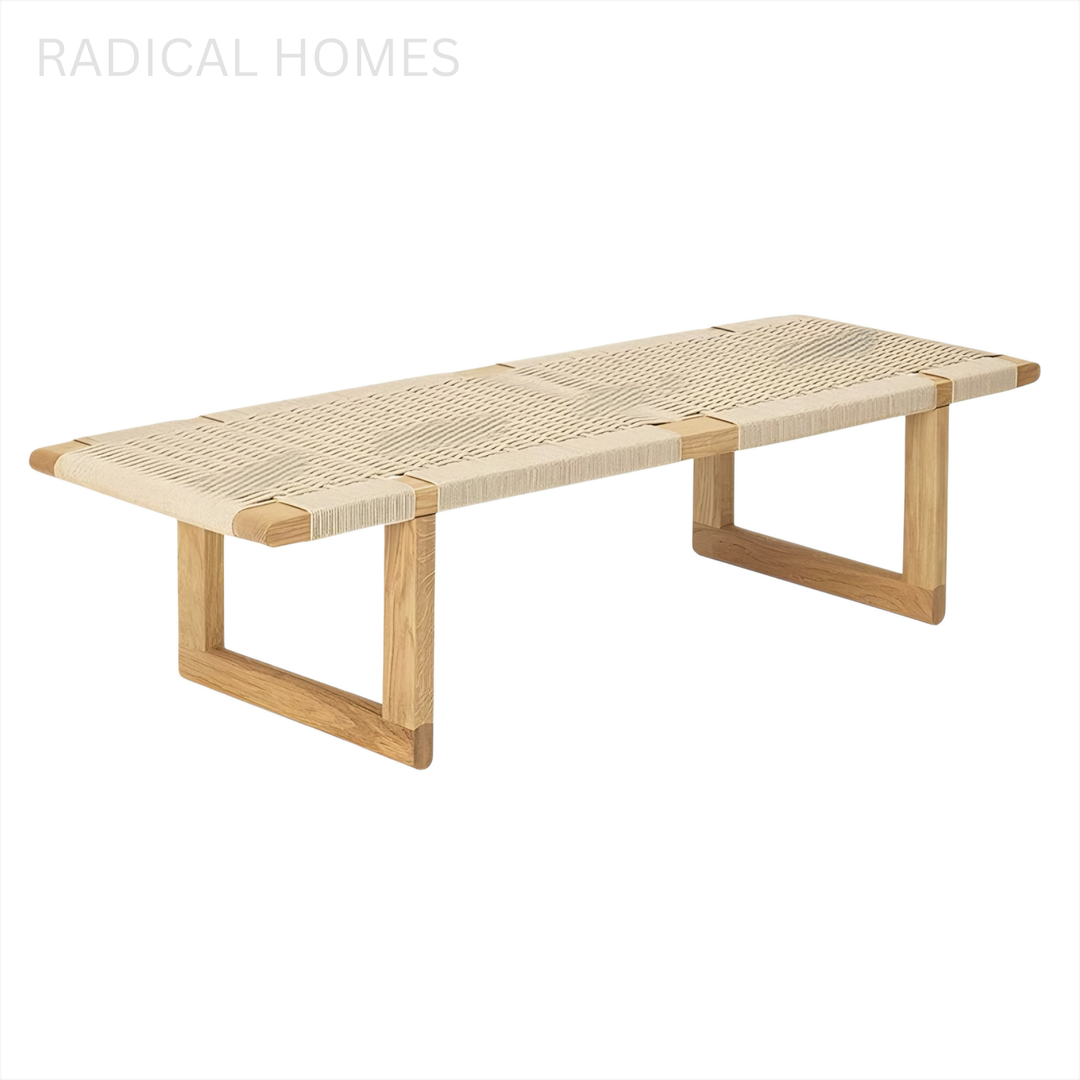 KAVARO Rustic Rattan Bench - Radical Homes Singapore