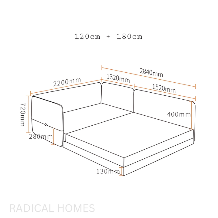 HIKARI Japanese Fabric Children’s Bedframe