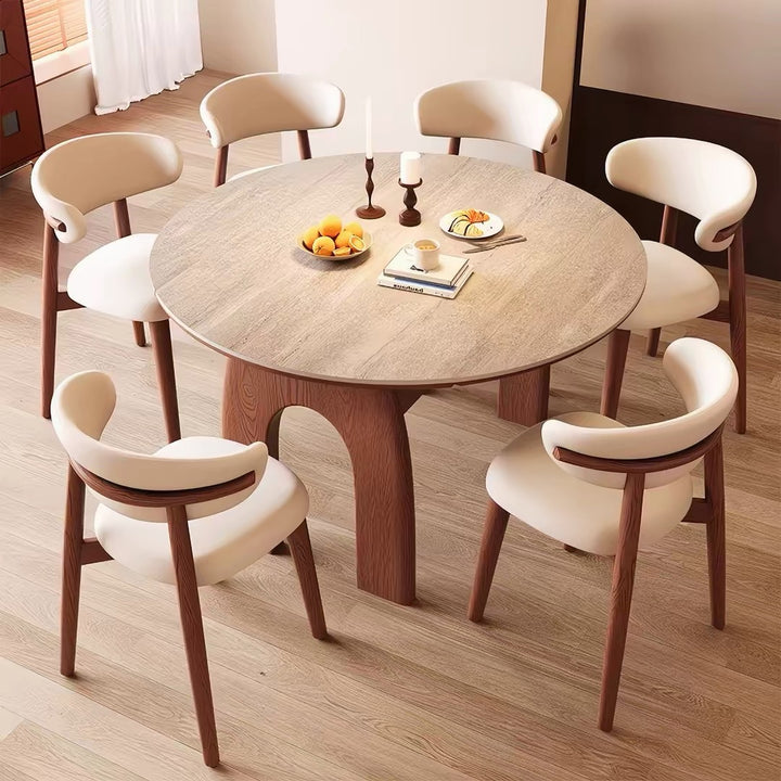TROVENA Modern Travertine Extendable Dining Table (INSTOCK)