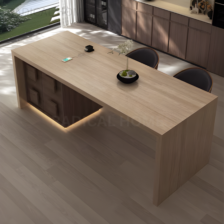 CODY Modern Travertine Dining Table Island - Radical Homes Singapore