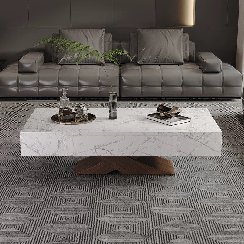 QIEN Modern Sintered Stone Coffee Table