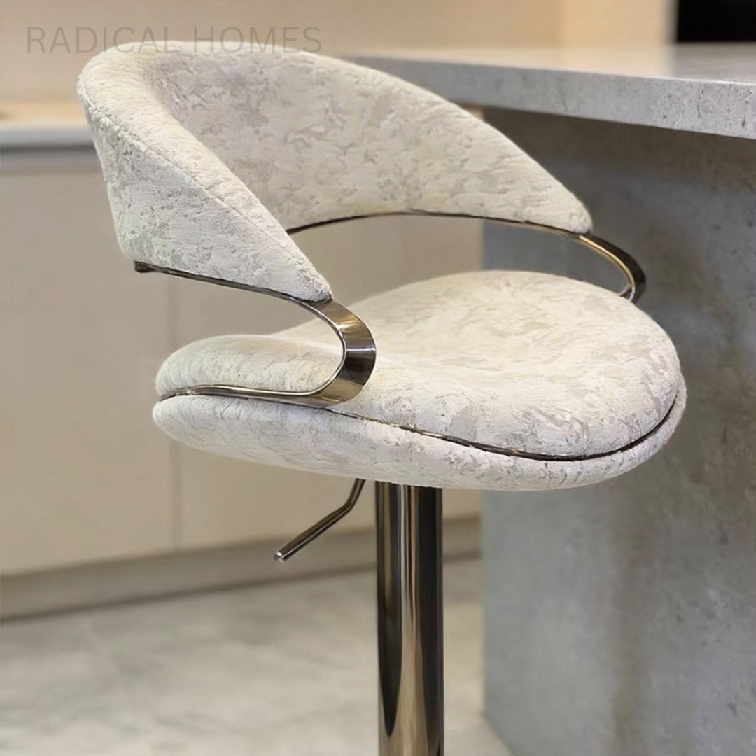 KAYLEE Modern Luxury Fabric Bar Stool