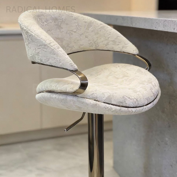 KAYLEE Modern Luxury Fabric Bar Stool